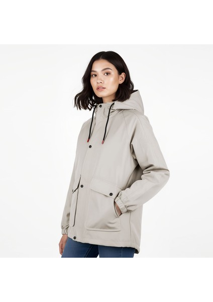 Desert Dune Oversize Fermuarlı Kapüşonlu Yağmurluk modelleri