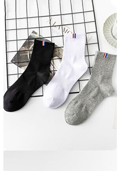 Unisex 6 Çift Lastik Desenli Uzun Çorap fiyatları