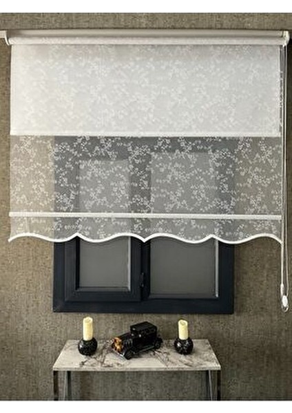 Tül ve Stor Perde Çift Mekanizmalı Düz Desen 190 x 260 cm Polyester fiyatları