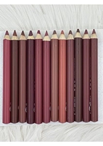 Dudak Kalemi Matte Color Lipstick Jumbo Kalın Kalem Ruj Waterproof 12'li modelleri