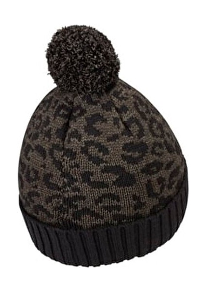 Sportswear Animal Printed Kadın Siyah Bere ( Içi Polarlı ) DM8403 fiyatları