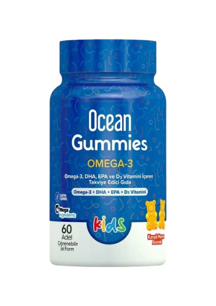 Ocean Gummies Omega-3 60 Çiğnenebilir Jel Form 8697595874042 fiyatları