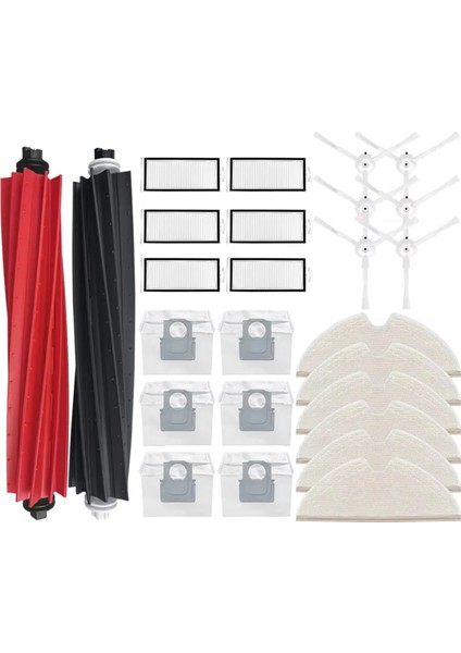 Roborock Q8 Için Max / Q8 Max Plus / Q5 Plus Plus Roller Yan Fırça Filtre Paspası Toz Çanta Robot Vakuumlar Aksesuarlar Yedek Parça (Yurt Dışından)