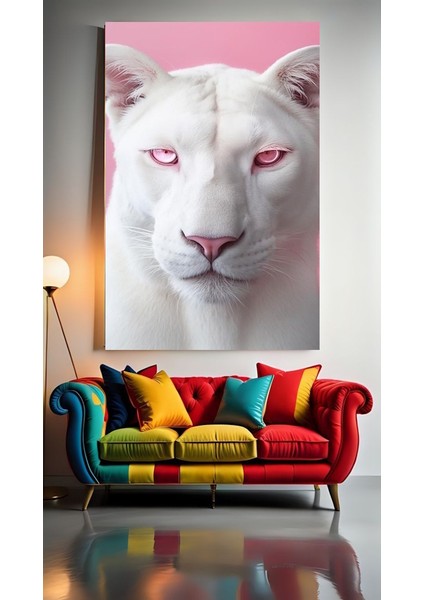 Beyaz Vahşet V1 Ev Duvar Salon Güzellik Salonu Ofis Dükkan Dekarasyon Kanvas Tablo