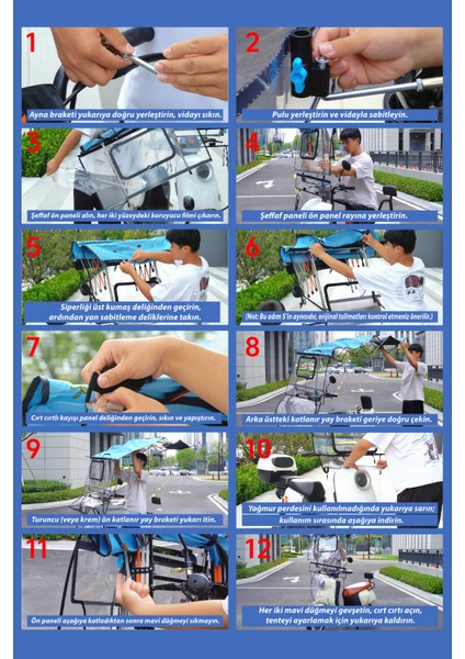 Motorsiklet Tentesi Siyah