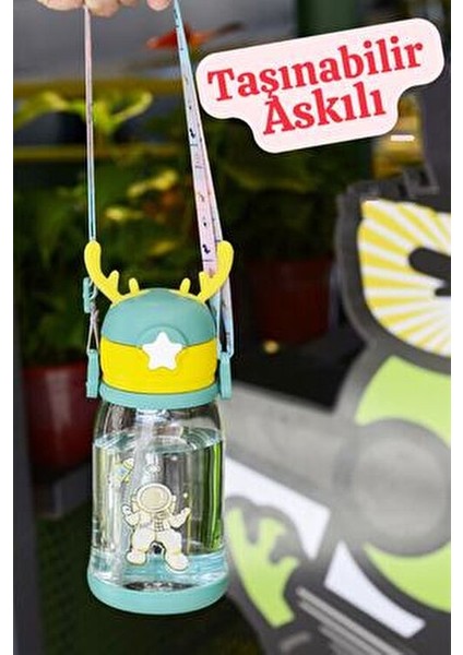 Çocuk Suluk 500 ml Geyikli Çocuk Suluğu Su Matarası Bpa Içermez Okul Suluğu Taşıma Askılı Akıtmaz indirimleri