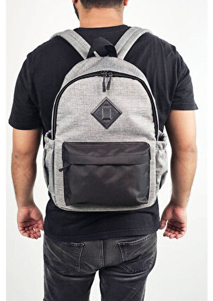 Gri Renk Sırt Çantası Spor Çantası - Gri Okul Çantası Günlük Kullanım Çanta modelleri
