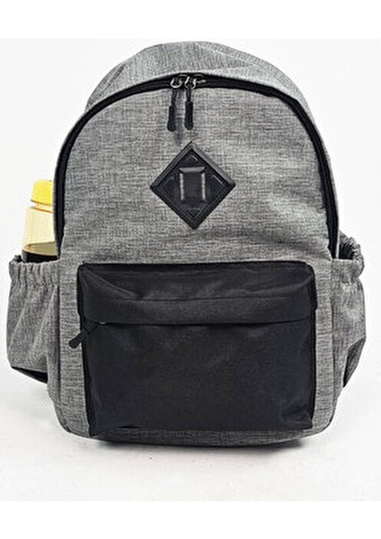Gri Renk Sırt Çantası Spor Çantası - Gri Okul Çantası Günlük Kullanım Çanta