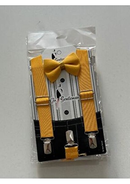 Çocuk Yaş Pantolon Askı Papyon Seti 1-6 Yaş