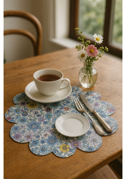 Hakiki Deri Amerikan Servis / Runner – Çiçek Desenli 1 Adet