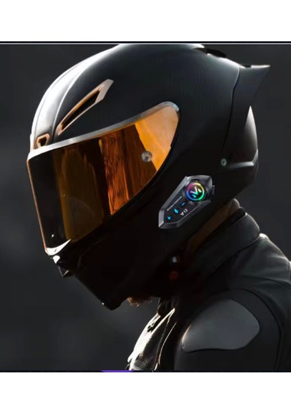 Y12 Motor Kask Kulaklık Rgb Modlu Radyolu Motosiklet Kulaklık 5.3 Bluetooth Intercom