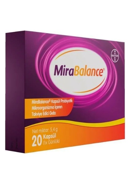 Mirabalance Probiyotik 20 Kapsül fırsatları