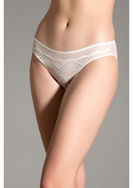 Kadın Dantelli Transparan Ekru Slip Külot C9T1N0O3363 fiyatları