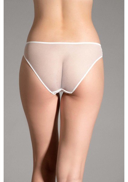 Kadın Dantelli Transparan Ekru Slip Külot C9T1N0O3363 fırsatları