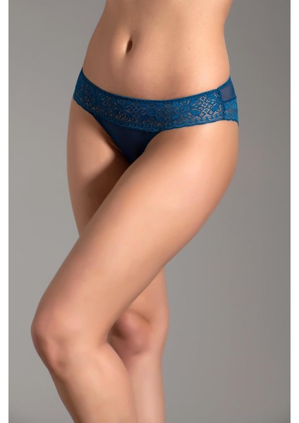 Kadın Dantelli Lacivert Slip Külot 364007