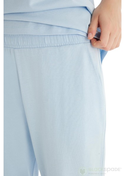 Kadın Premium Kısa Kol Mavi Pijama Takımı C6T4N8O15 modelleri