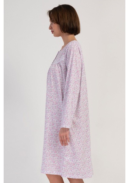 Kadın Uzun Kol Pembe Gecelik %100 Pamuk C3T7N7O161 fiyatları