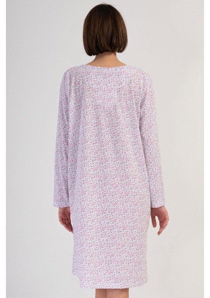 Kadın Uzun Kol Pembe Gecelik %100 Pamuk C3T7N7O161 fırsatları