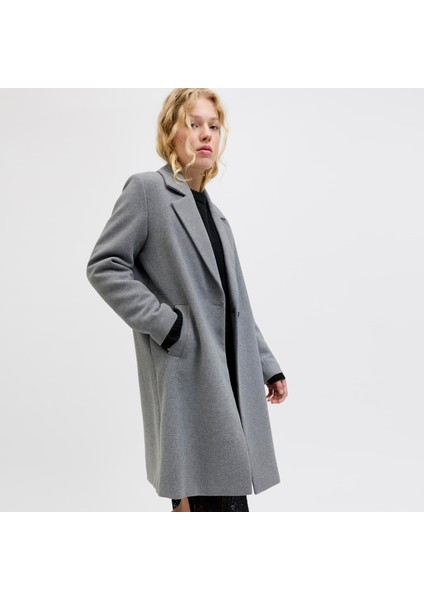 Kadin Dügme Kapamali Yün Kaban - Elle fiyatları