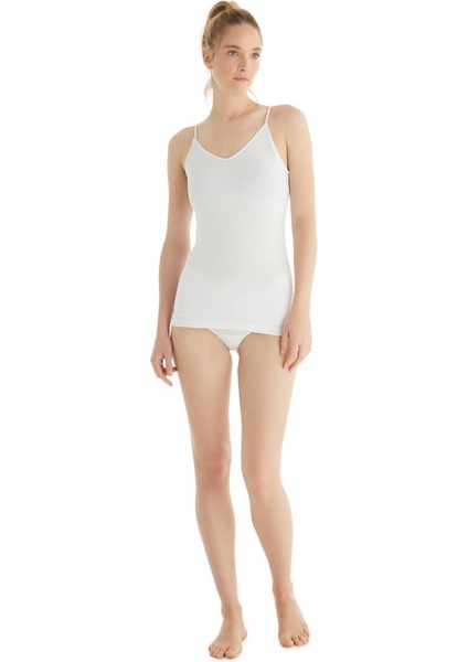 Ince Askılı Beyaz Atlet 1627