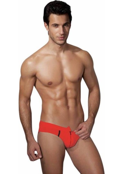 Doreanse Fermuarlı Kırmızı Slip 1269