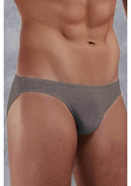 Erkek Modal Ince Bel Bantlı Gri SLIP1281