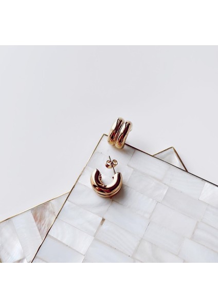 Iki Kat Çelik Küpe