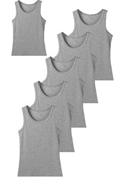 6 Adet Askılı Erkek Gri Atlet Pamuklu modelleri