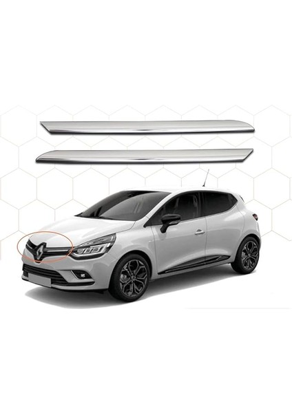 Renault Clio 4 Hb Krom Ön Panjur 2 Parça (2012 ve 2018 Model Yılları Aralığı ile Uyumludur) indirimleri