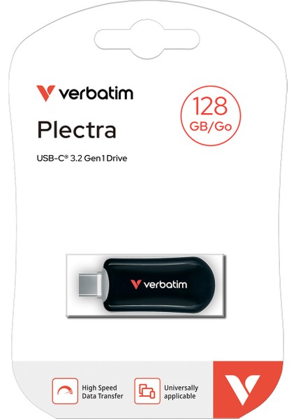 Verbatım 30225 Plectra Usb-C Flash Drive Black 128GB