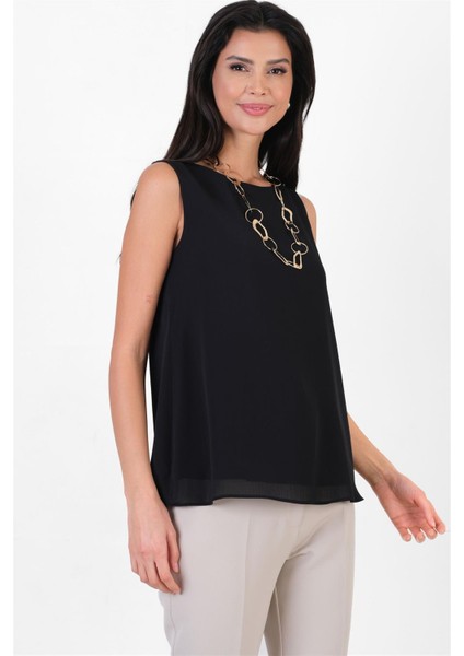 Loretana Kolsuz Rahat Kesim Bluz Siyah fiyatları