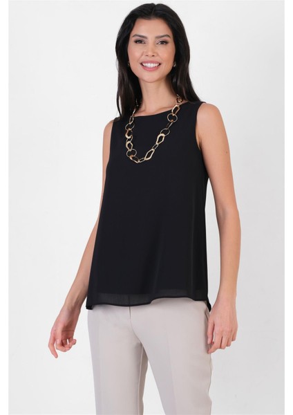 Loretana Kolsuz Rahat Kesim Bluz Siyah fırsatları