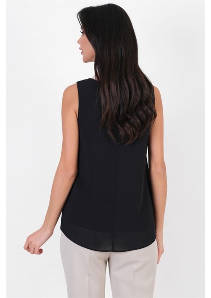 Loretana Kolsuz Rahat Kesim Bluz Siyah indirimleri