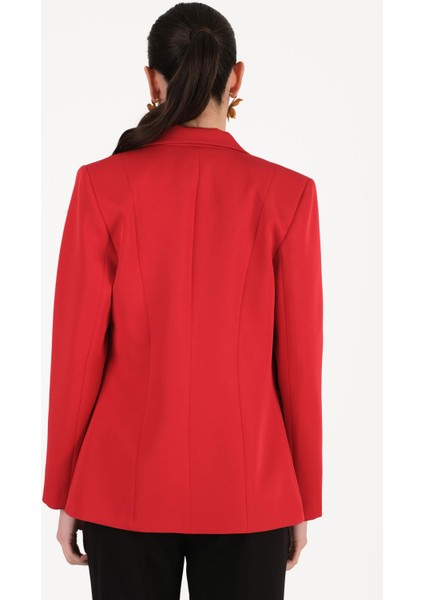 Corinta Mono Yaka Büyük Cepli Ceket Kırmızı modelleri