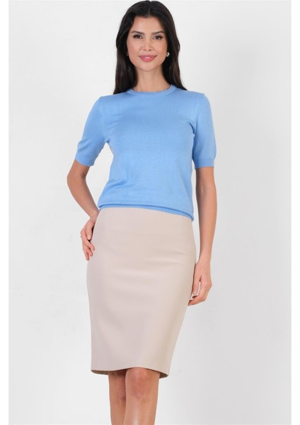 Mandy Klasik Yırtmaçlı Etek TAŞ fırsatları