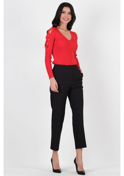 Donohoe Kemersiz Pensli Pantolon Siyah fırsatları