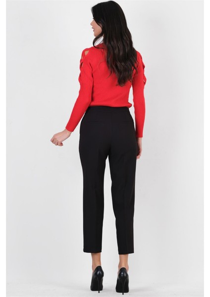 Donohoe Kemersiz Pensli Pantolon Siyah indirimleri