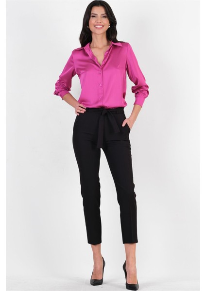 Peters Bel Kuşaklı Dar Paça Pantolon Siyah fırsatları