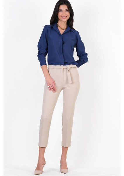 Peters Bel Kuşaklı Dar Paça Pantolon Taş fiyatları