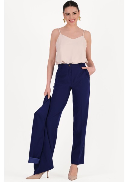 Incoronato Klasik Krep Pantolon Saks