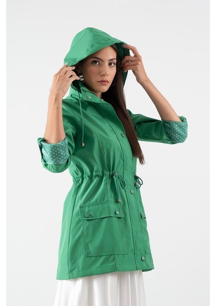 Christensen Kapüşonlu Çıtçıtlı Katlamalı Kol Safari Mont Yeşil indirimleri