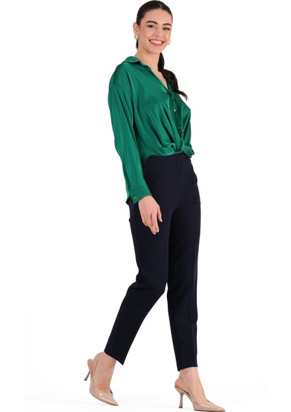 Orana Havuç Kemersiz Dar Paça Pantolon Lacivert fiyatları