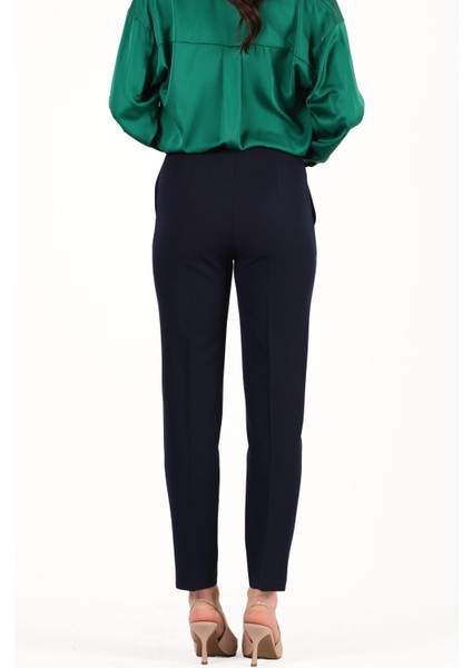 Orana Havuç Kemersiz Dar Paça Pantolon Lacivert modelleri