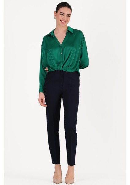 Orana Havuç Kemersiz Dar Paça Pantolon Lacivert fırsatları