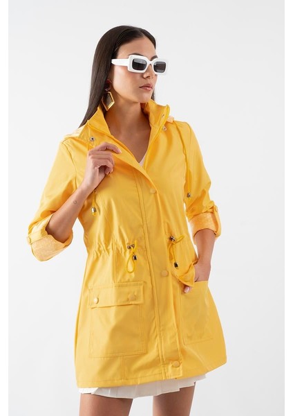 Christensen Kapüşonlu Çıtçıtlı Katlamalı Kol Safari Mont Sarı indirimleri