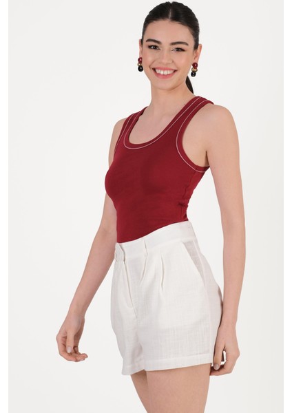 Danino Pileli Mini Şort Ekru fiyatları