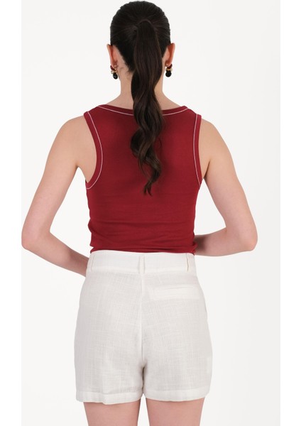 Danino Pileli Mini Şort Ekru modelleri