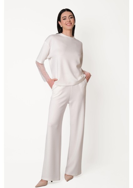 Persilio Beli Lastikli Bol Paça Pantolon Ekru fiyatları