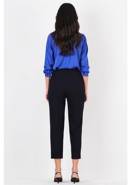 Cristano Geniş Korsajlı Yandan Fermuarlı Pantolon LACİVERT indirimleri