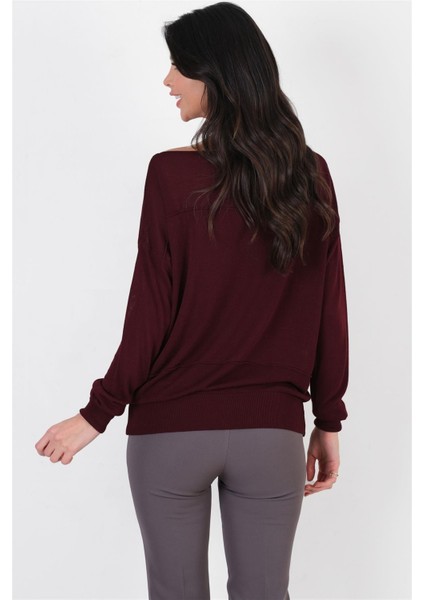 Consolato Kayık Yaka Triko Bordo fiyatları